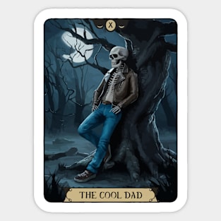 Funny Tarot Card Design : The Cool Dad Sticker